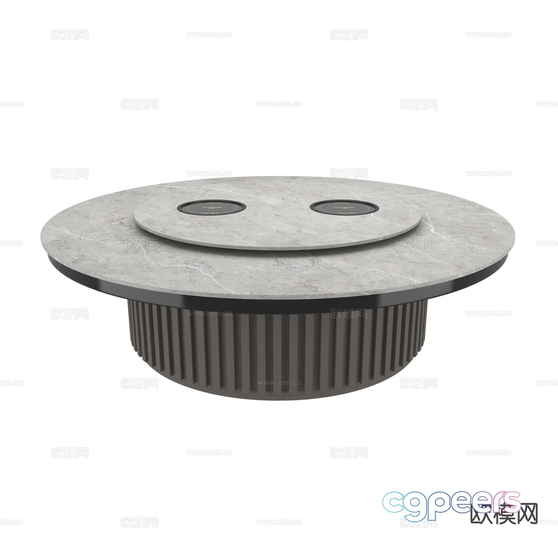 Modern dining table large round table 3d model Modern dining table large round table 3d model