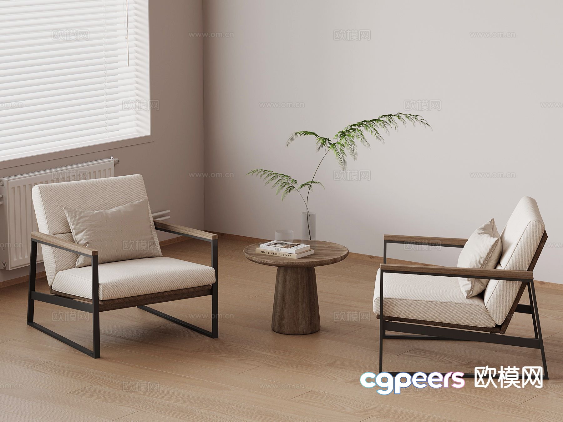 New Chinese style leisure table and chairs 3d model New Chinese style leisure table and chairs 3d model