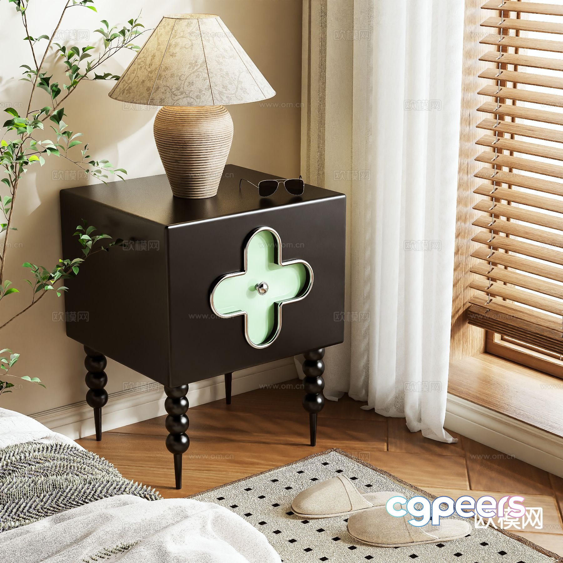 Medieval style bedside table 3d model Medieval style bedside table 3d model
