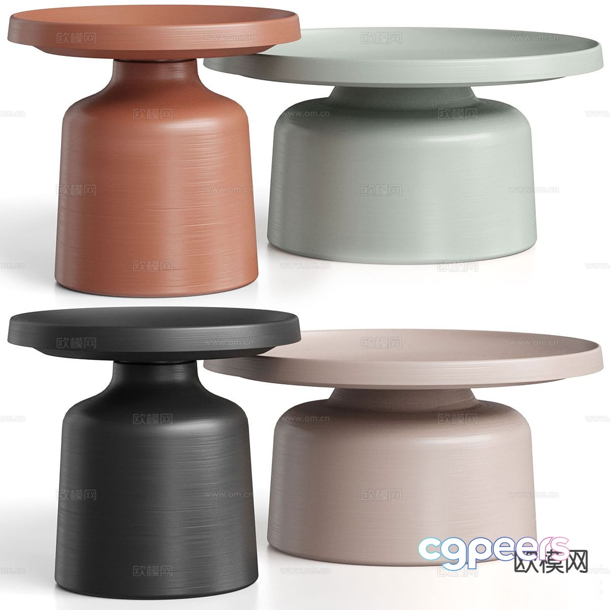 Modern double coffee table 3d model Modern double coffee table 3d model