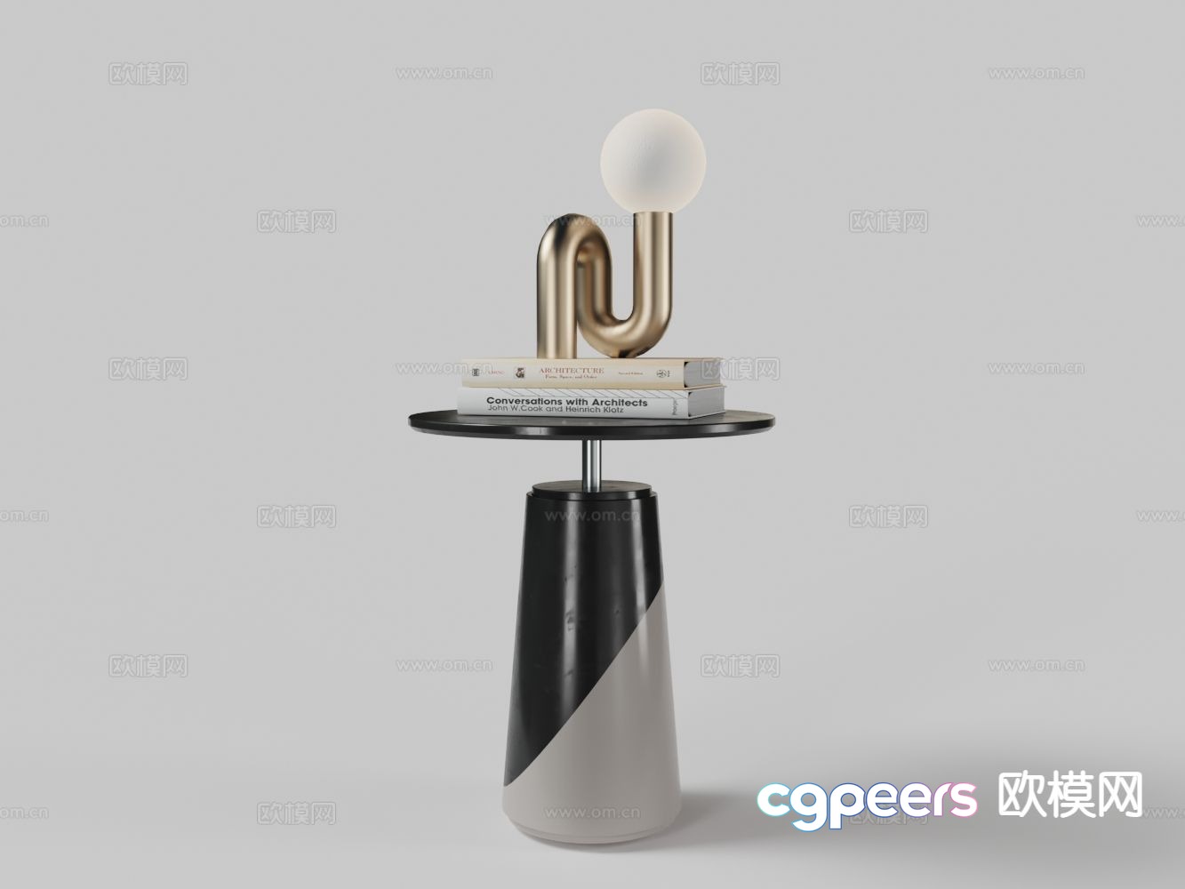 Modern corner table side table round table 3D model Modern corner table side table round table 3D model