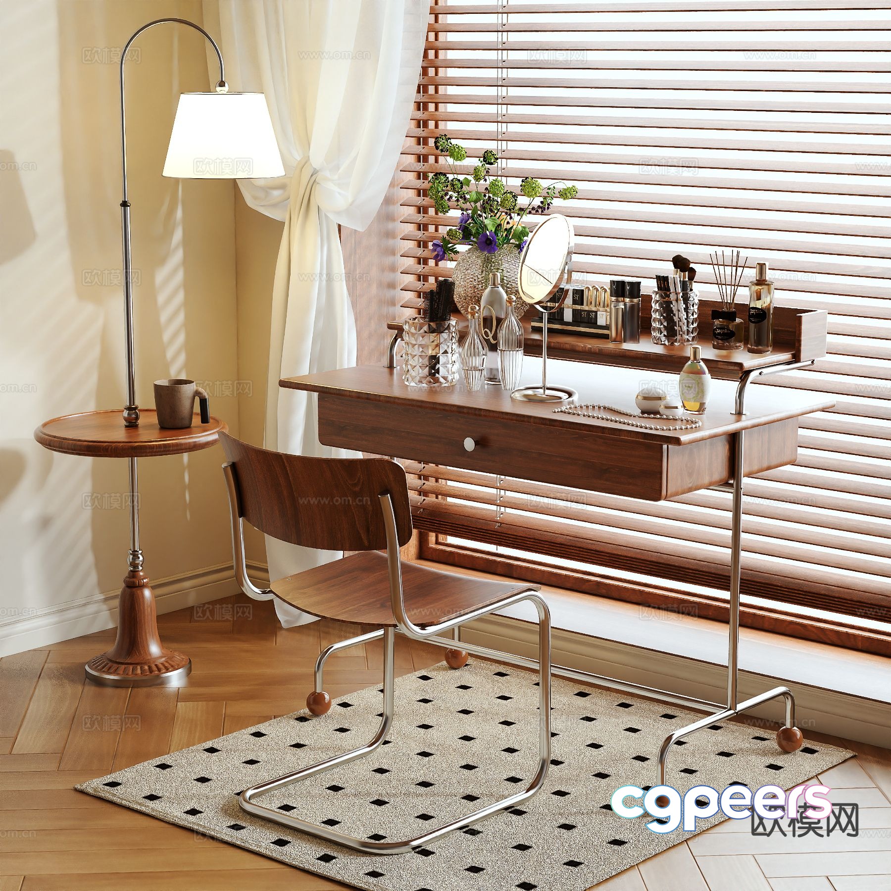 Medieval style dressing table 3d model Medieval style dressing table 3d model