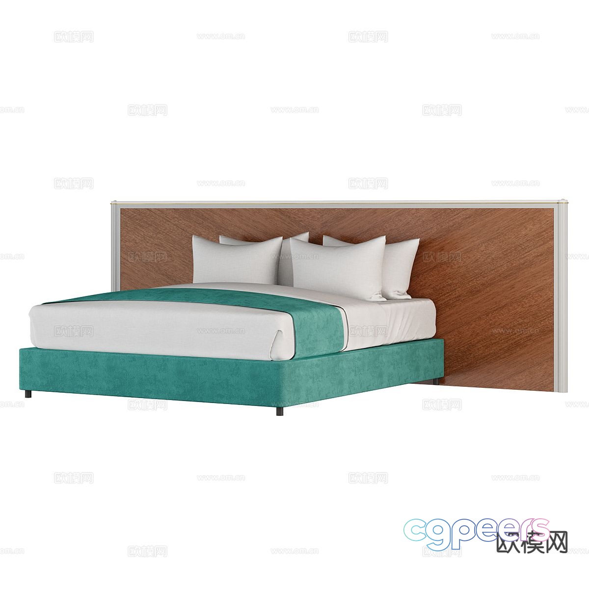 Nordic simple double bed 3d model Nordic simple double bed 3d model