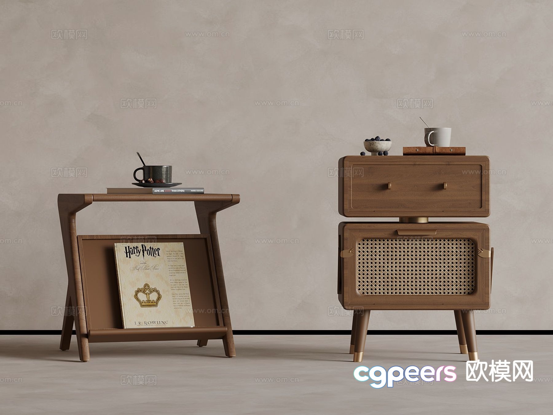 Medieval style side table corner table 3D model Medieval style side table corner table 3D model