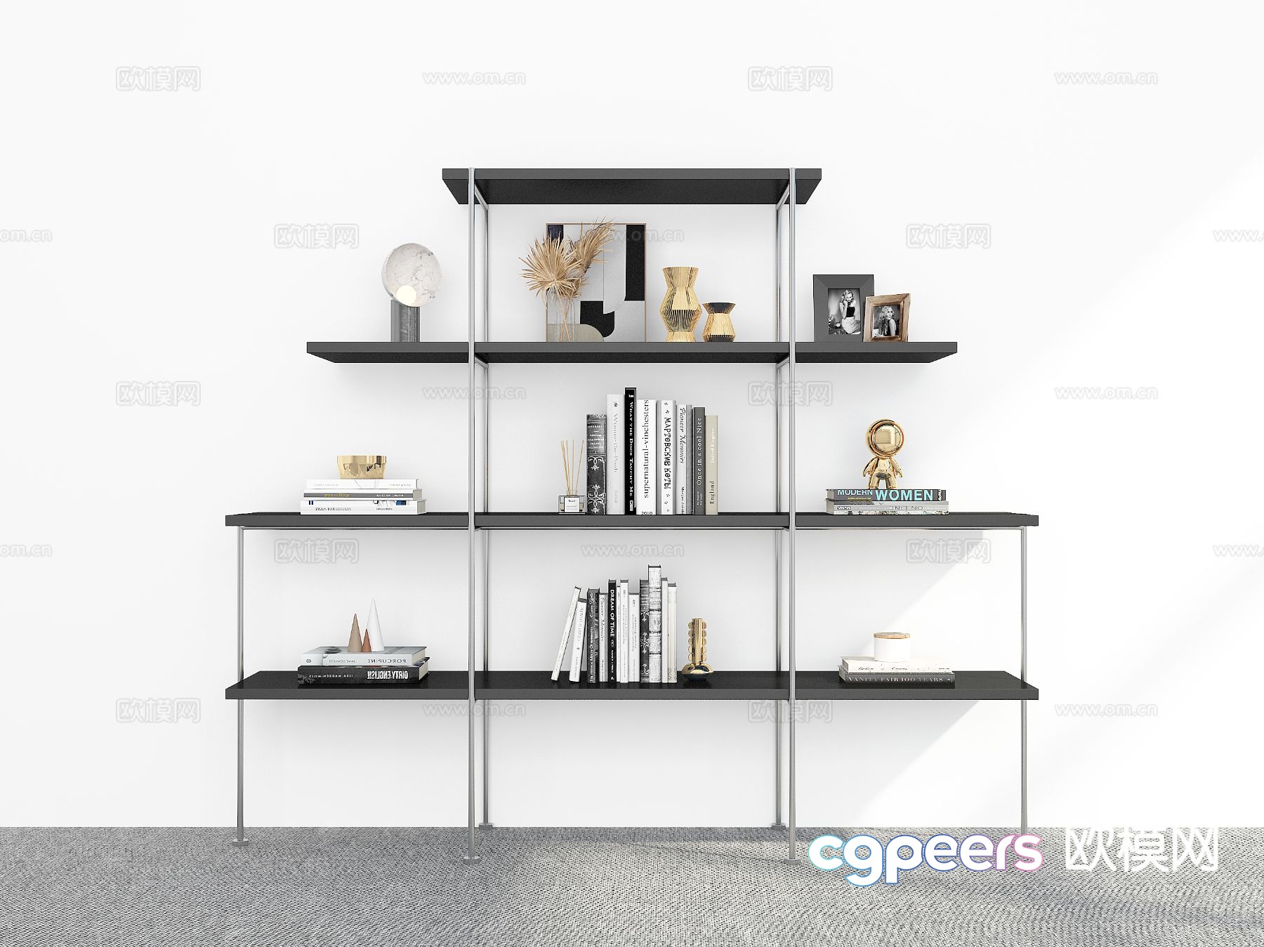 Modern storage shelf bookshelf 3d model Modern storage shelf bookshelf 3d model
