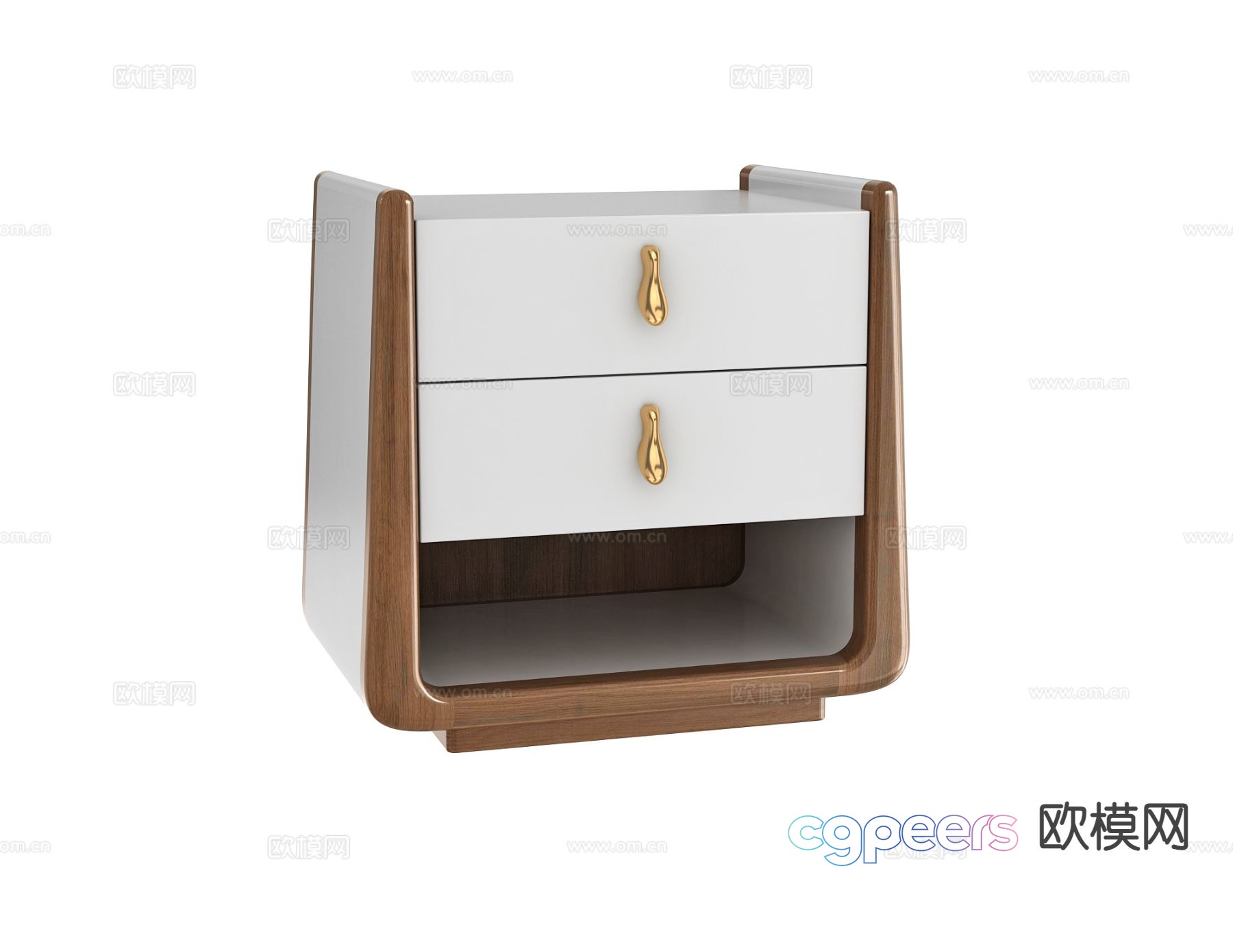 Light luxury bedside table 3D model Light luxury bedside table 3D model