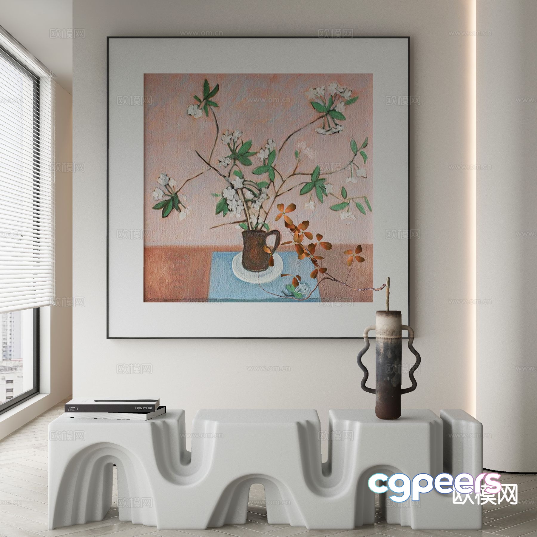 Modern texture painting decorative painting 3d model Modern texture painting decorative painting 3d model