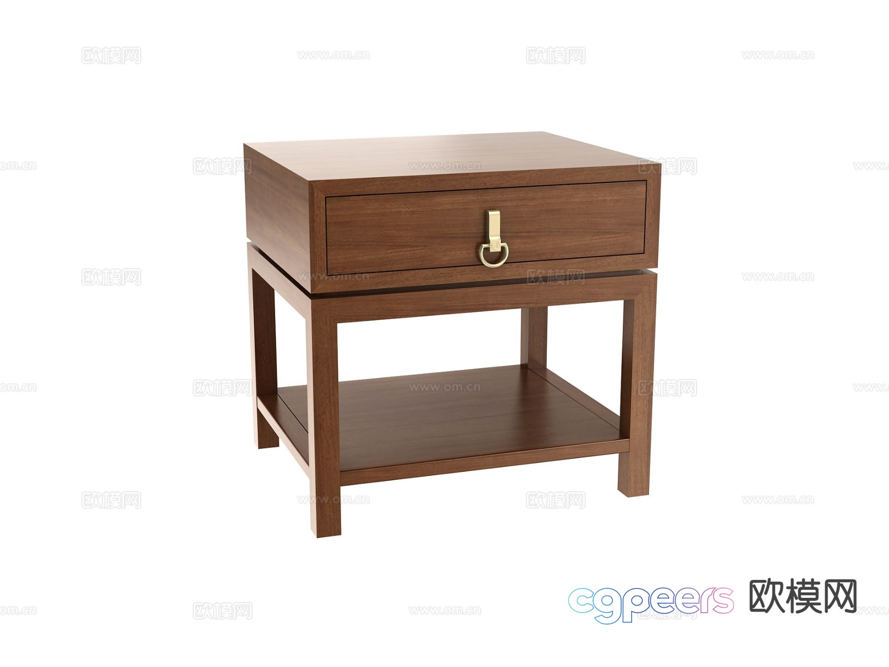 New Chinese style bedside table 3d model New Chinese style bedside table 3d model