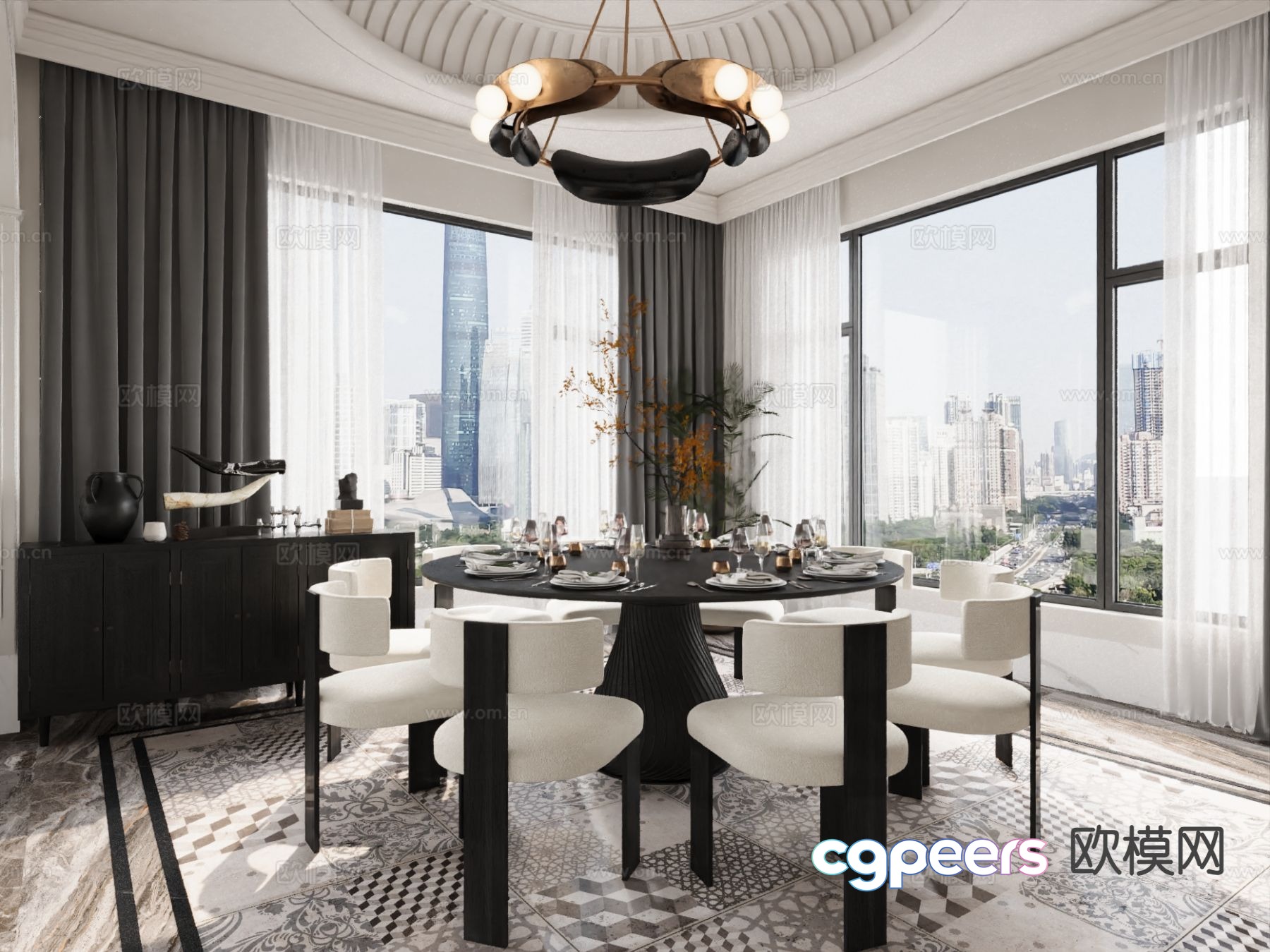 Modern restaurant 3d model Modern restaurant 3d model