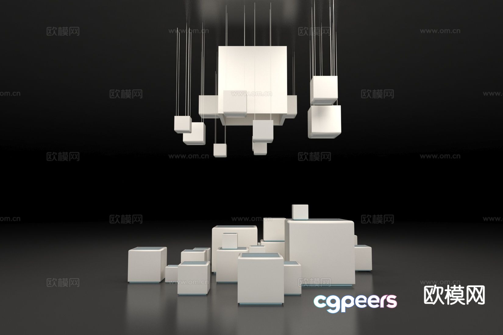 Modern showcase container 3d model Modern showcase container 3d model
