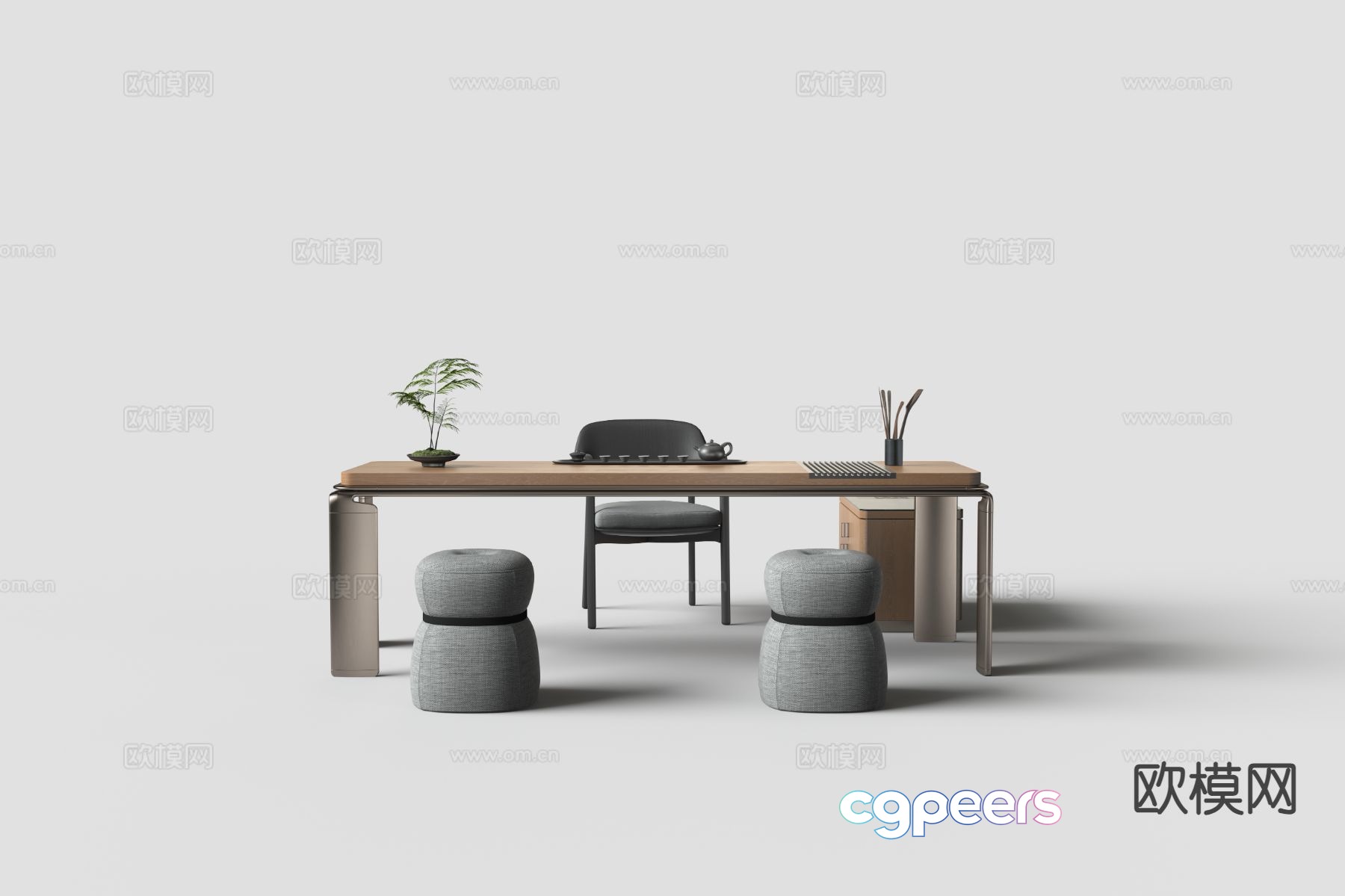 Modern tea table 3d model Modern tea table 3d model