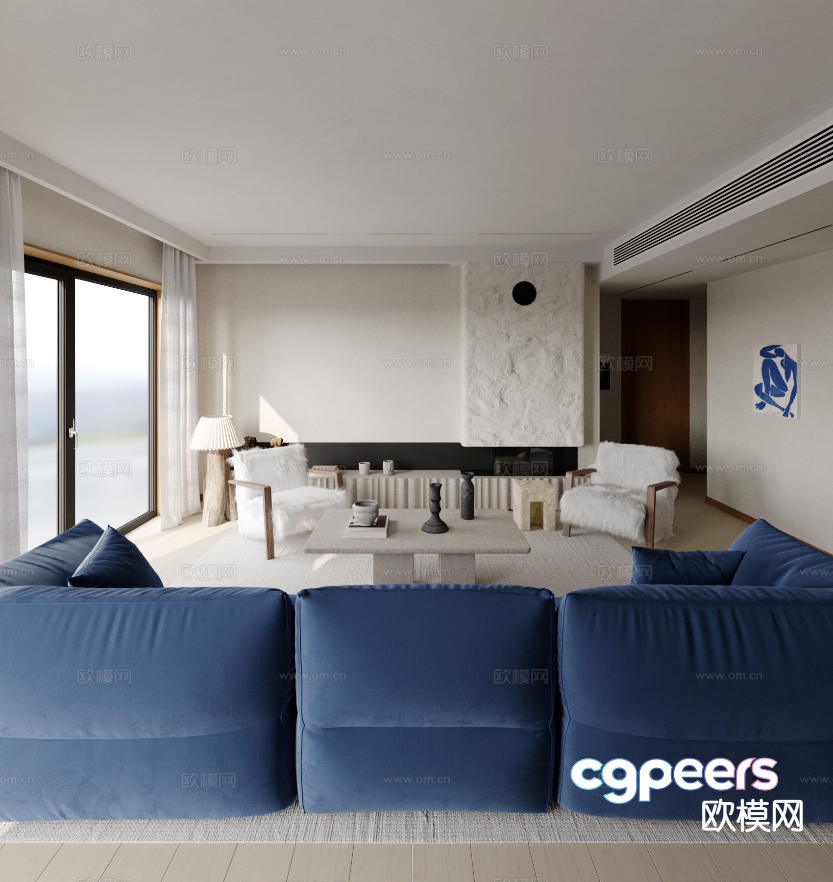 Modern living room 3d model Modern living room 3d model