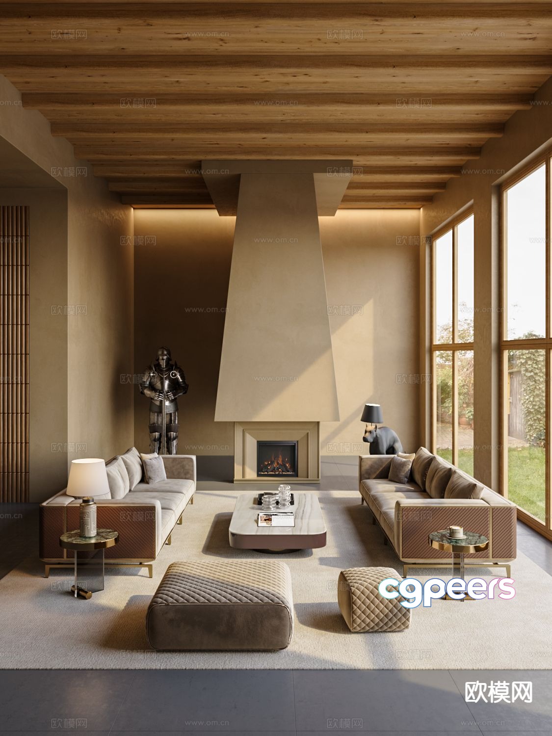 Modern living room 3d model Modern living room 3d model