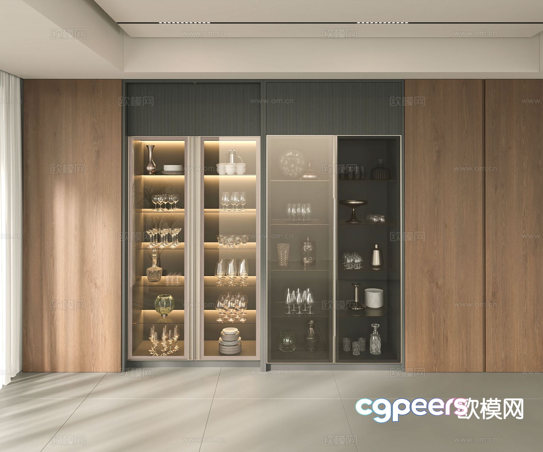 Modern wine cabinet 3d model Modern wine cabinet 3d model