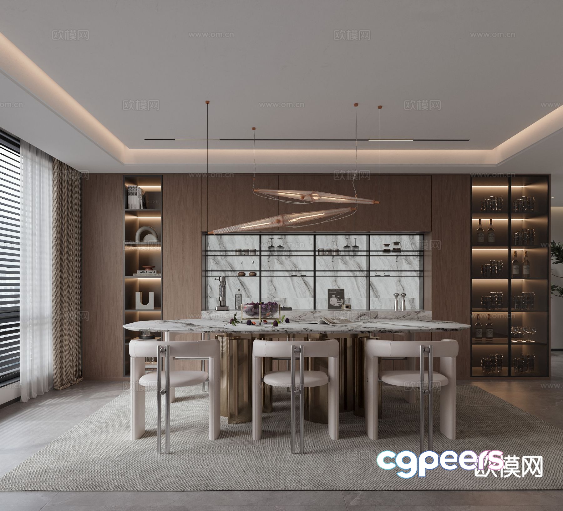 Modern restaurant 3d model Modern restaurant 3d model