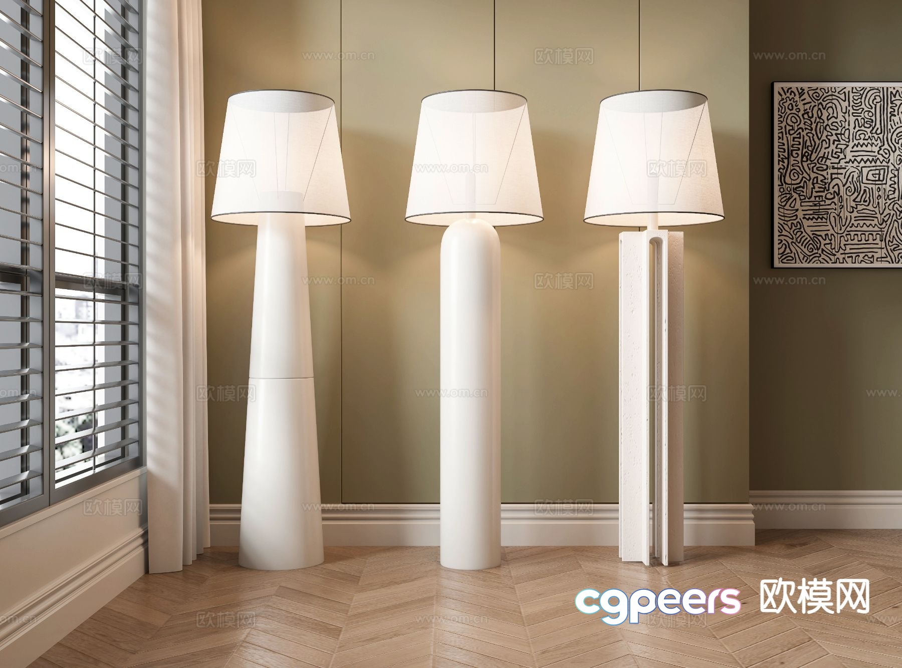 Creative floor lamp 3d model Creative floor lamp 3d model