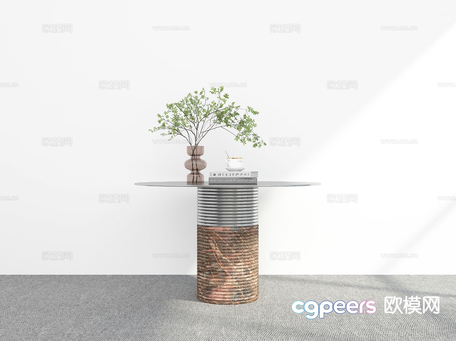 Modern dining table 3d model Modern dining table 3d model
