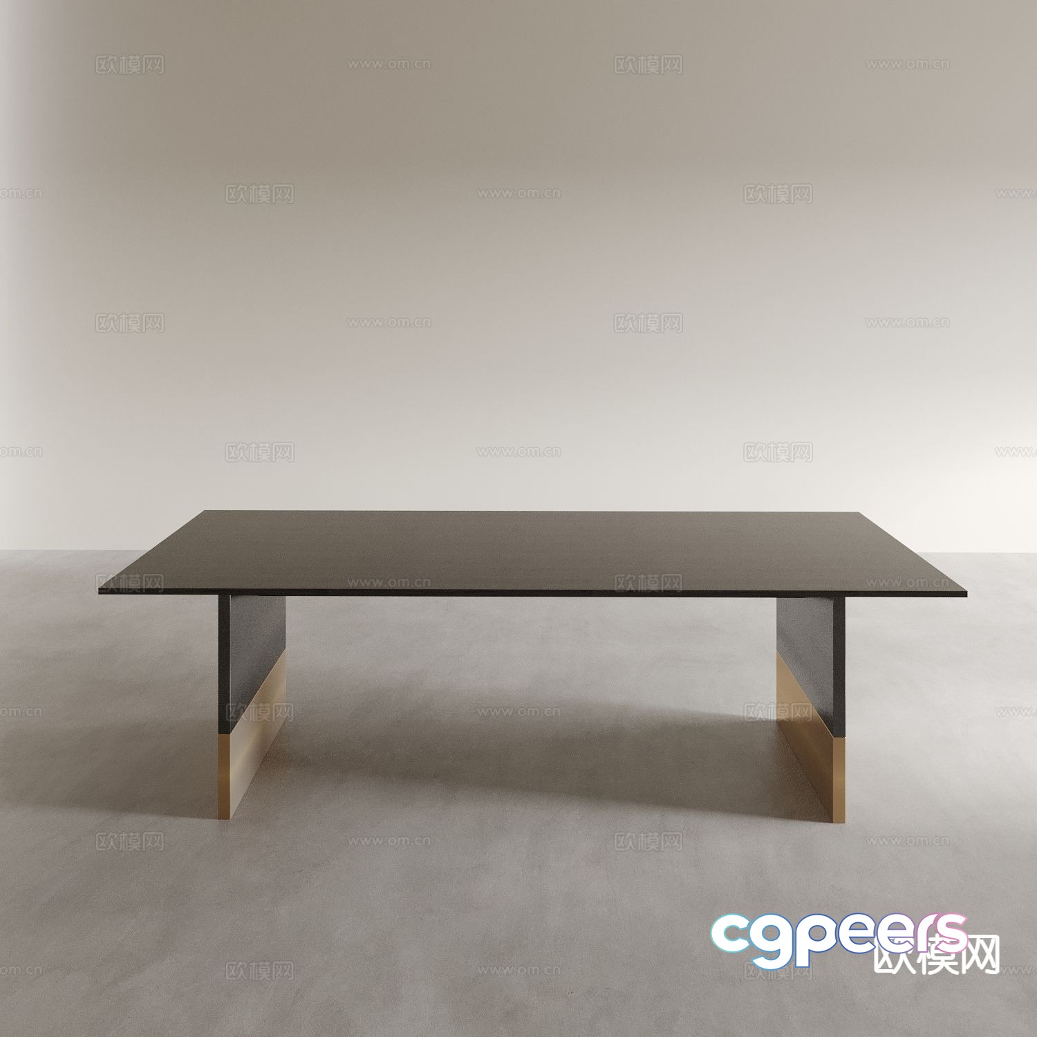 Modern dining table long table square table 3d model Modern dining table long table square table 3d model