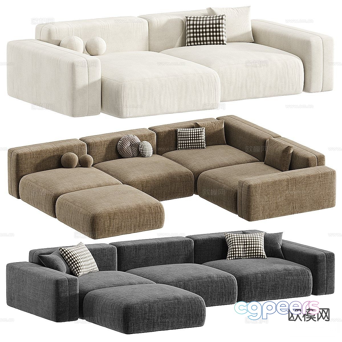 Multi-person sofa modular sofa corner sofa 3d model Multi-person sofa modular sofa corner sofa 3d model