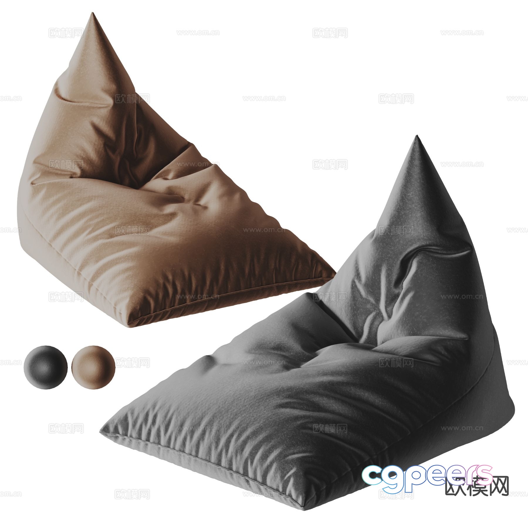 Modern beanbag sofa 3d model Modern beanbag sofa 3d model