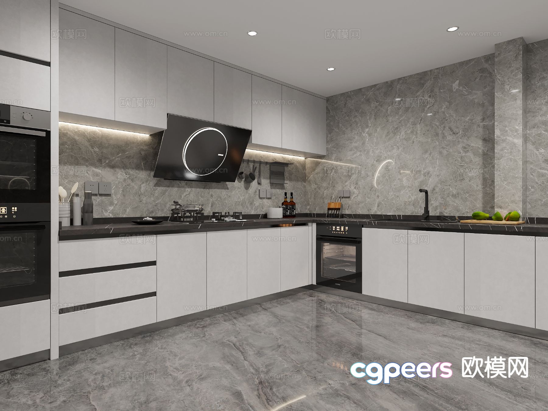Modern kitchen 3d model Modern kitchen 3d model
