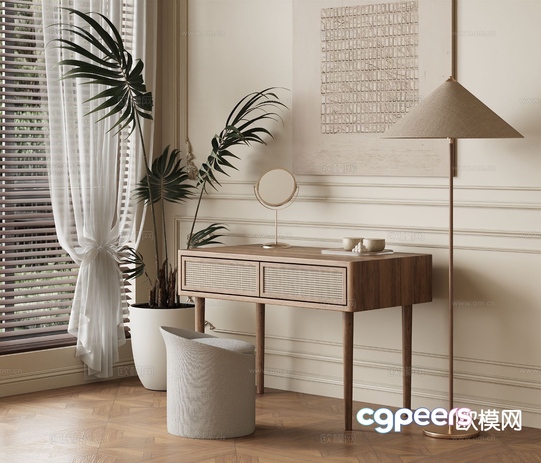 Medieval style dressing table 3d model Medieval style dressing table 3d model