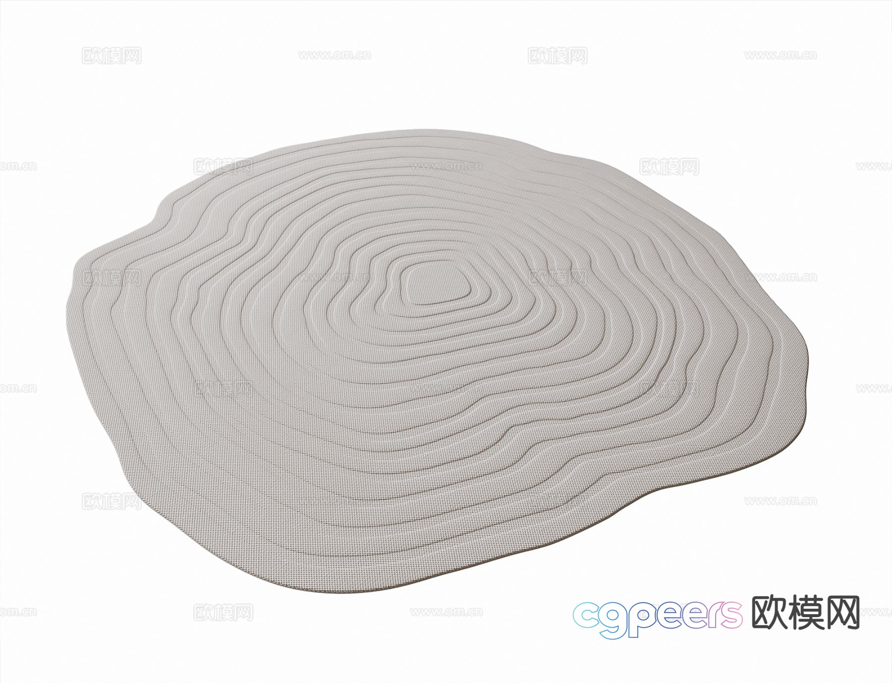 Modern shaped carpet 3d model Modern shaped carpet 3d model