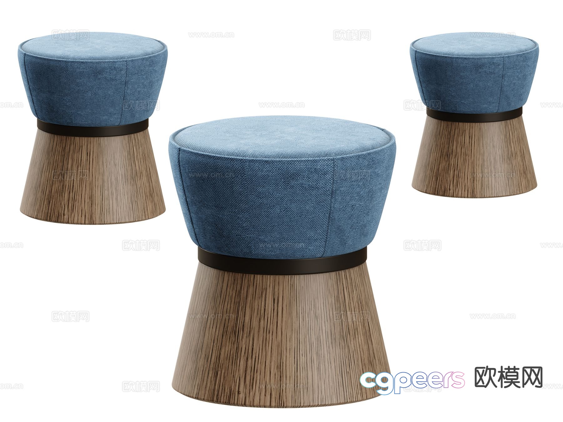 European round stool low stool shoe changing stool stool 3D model European round stool low stool shoe changing stool stool 3D model