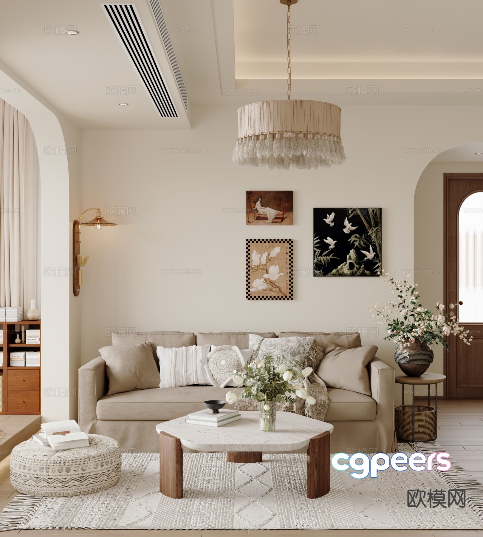 Medieval style living room 3D model Medieval style living room 3D model