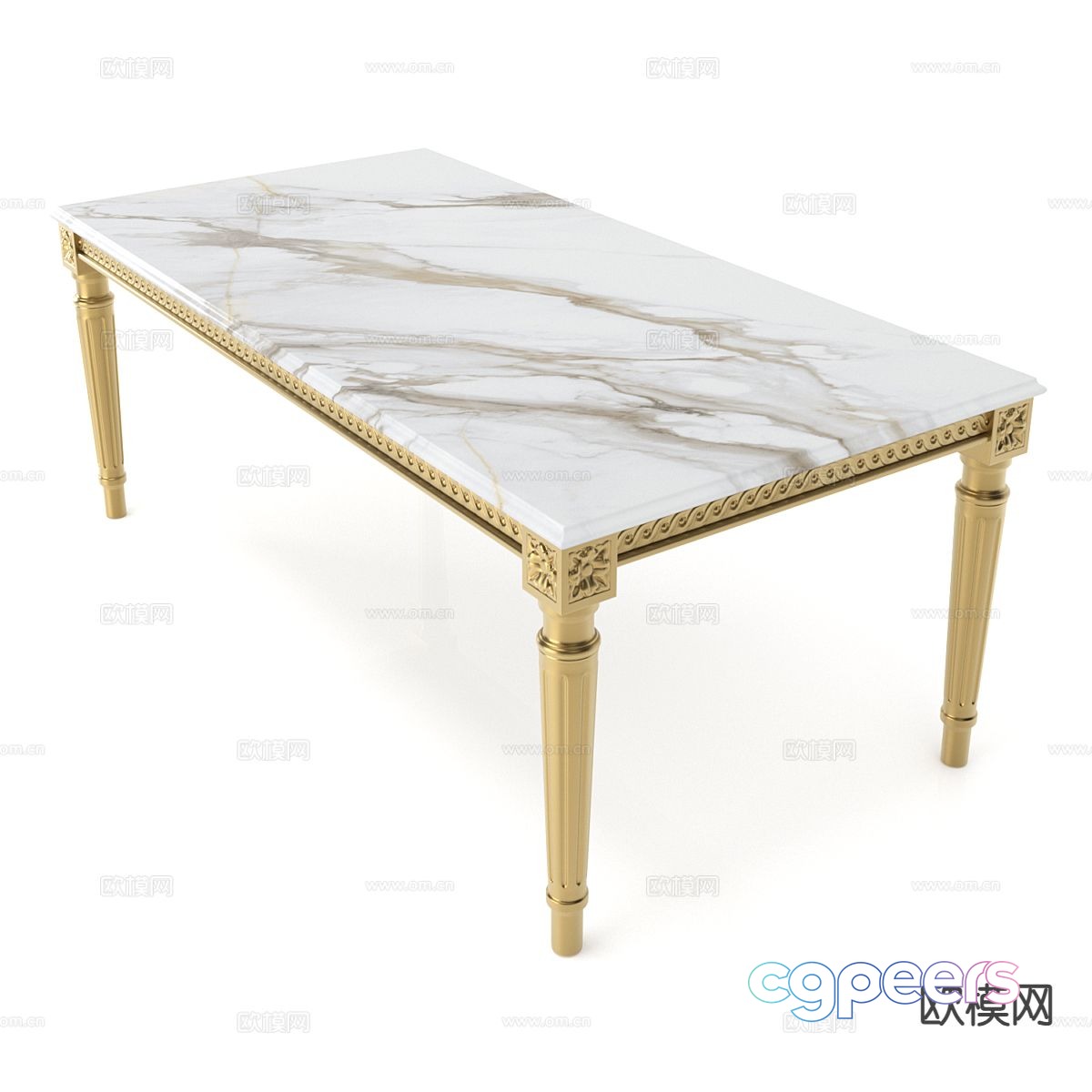 French coffee table 3d model French coffee table 3d model