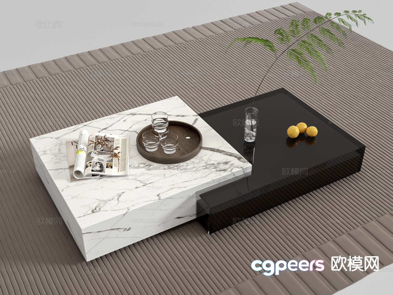 Italian coffee table 3d model Italian coffee table 3d model