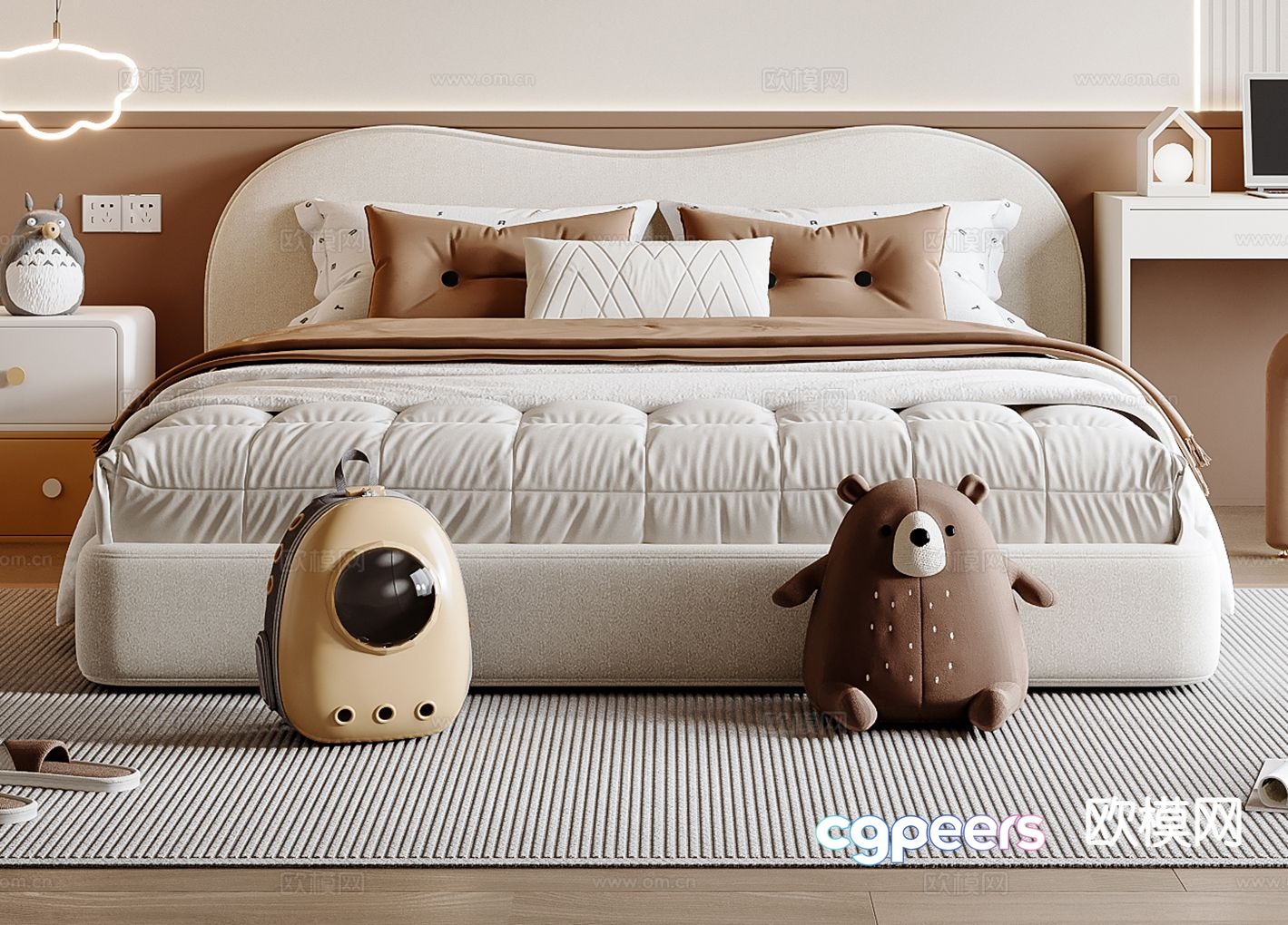 Modern children’s bed 3d model Modern children’s bed 3d model