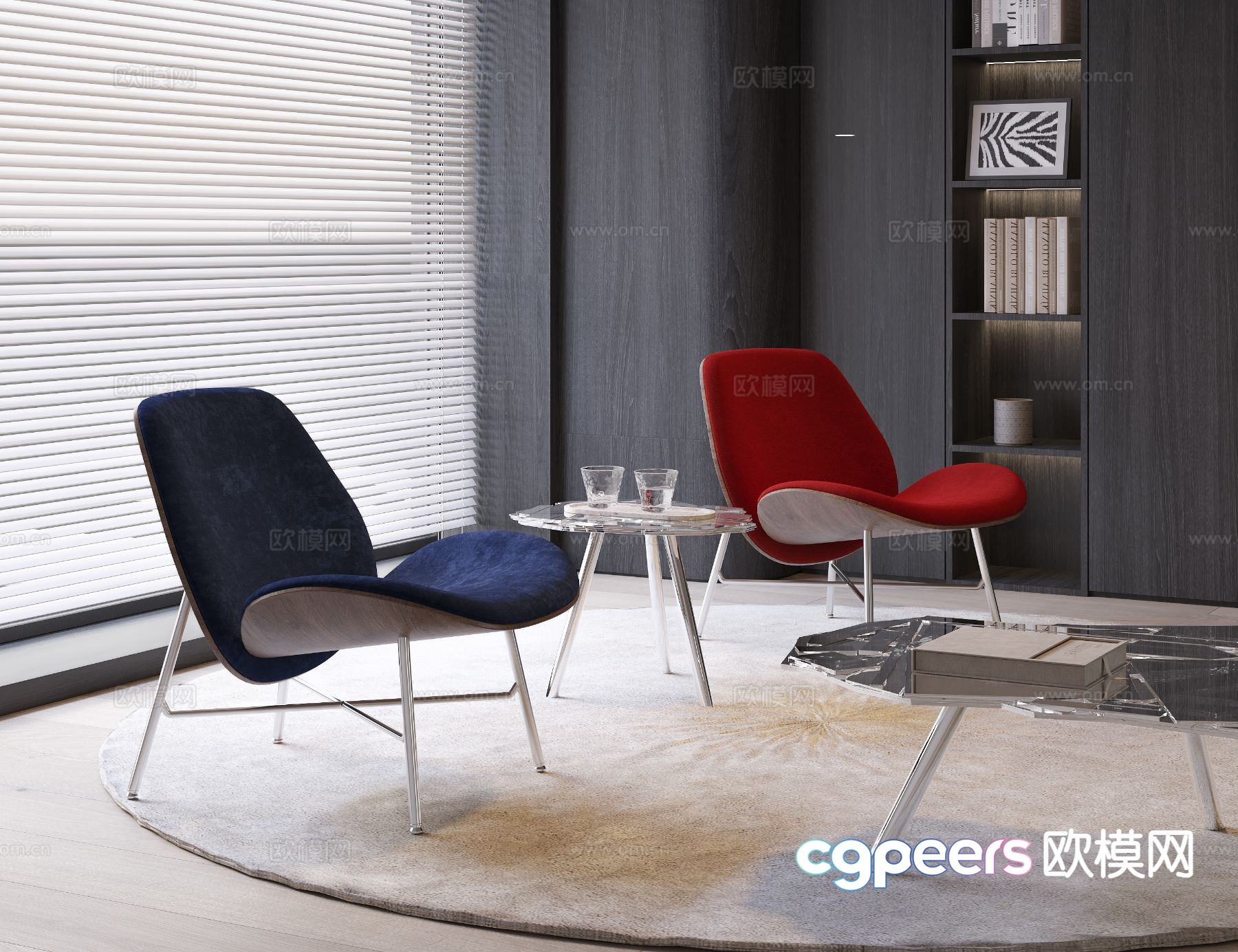 Modern lounge chair 3d model Modern lounge chair 3d model