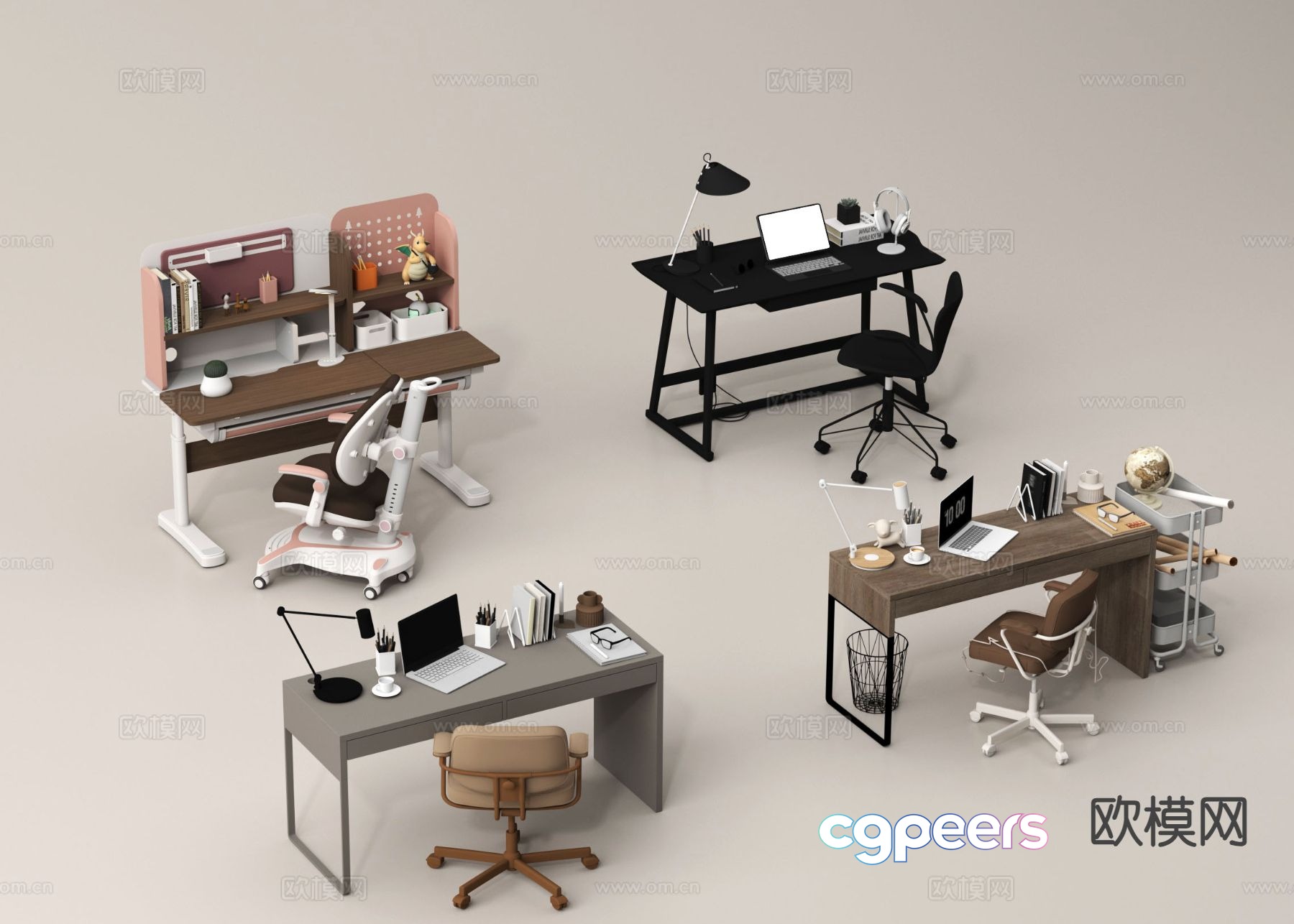 Children’s study table computer table writing table desk 3d model Children’s study table computer table writing table desk 3d model