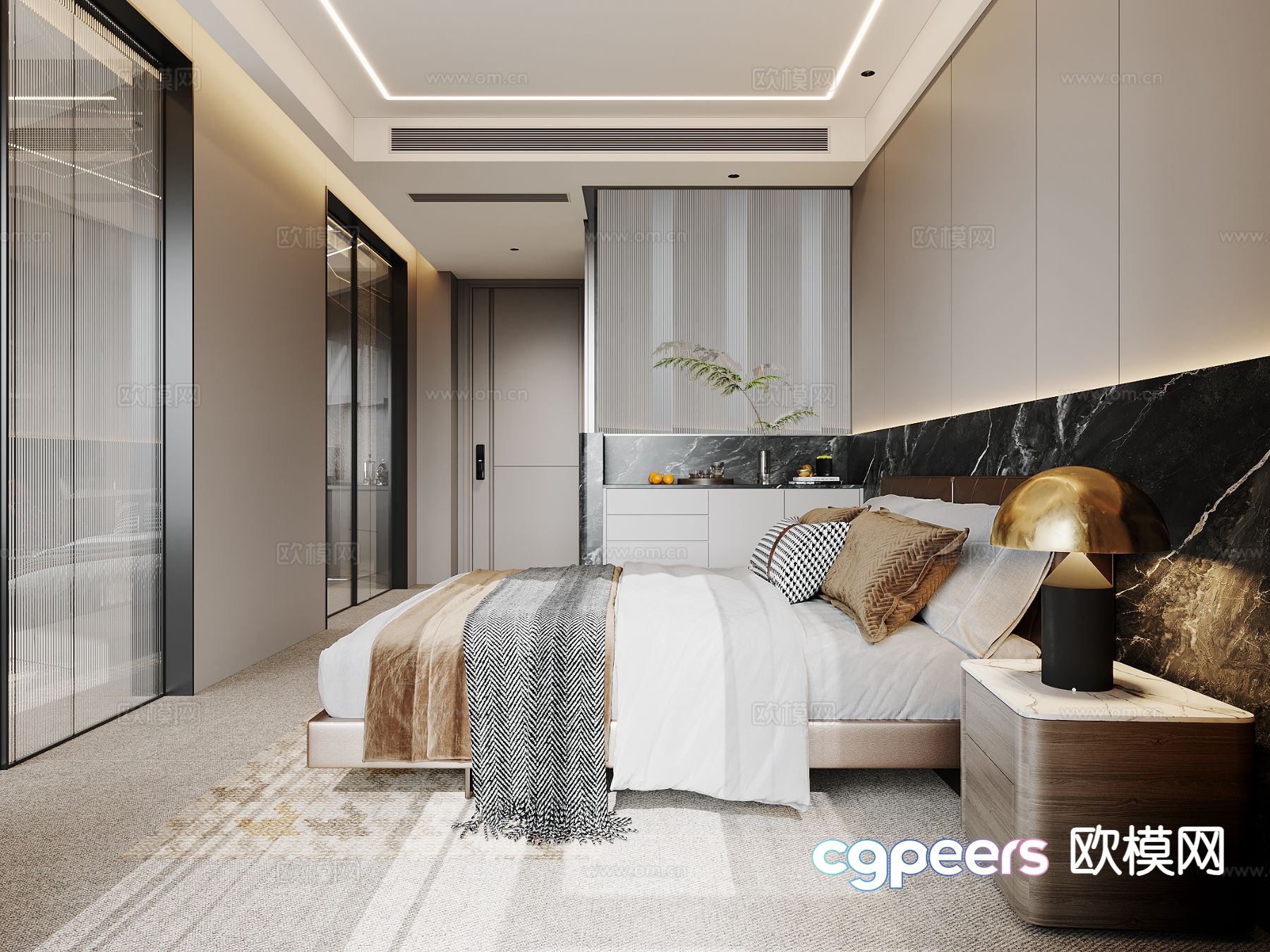 Italian style bedroom master bedroom 3d model Italian style bedroom master bedroom 3d model