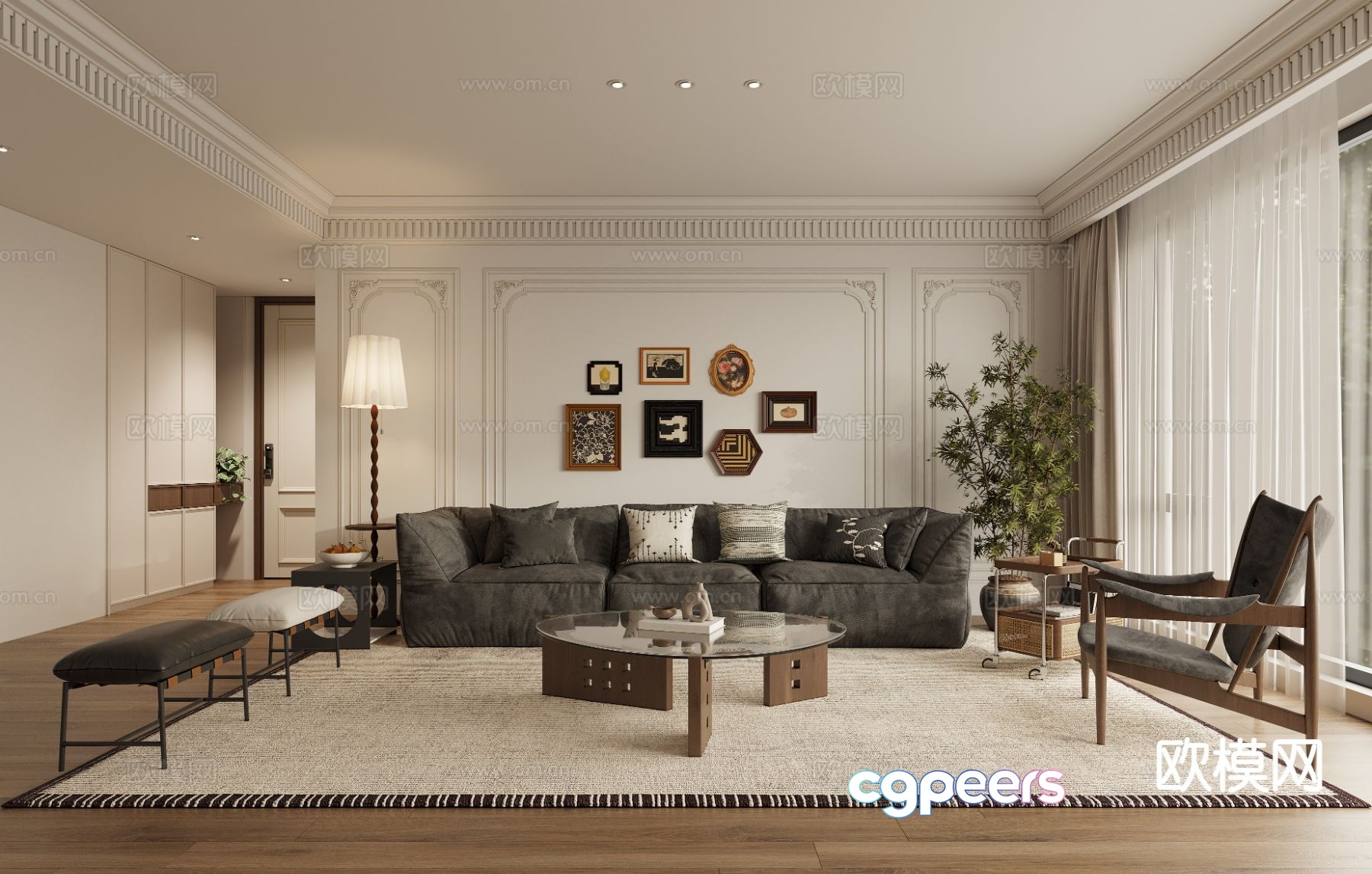 French living room 3d model French living room 3d model