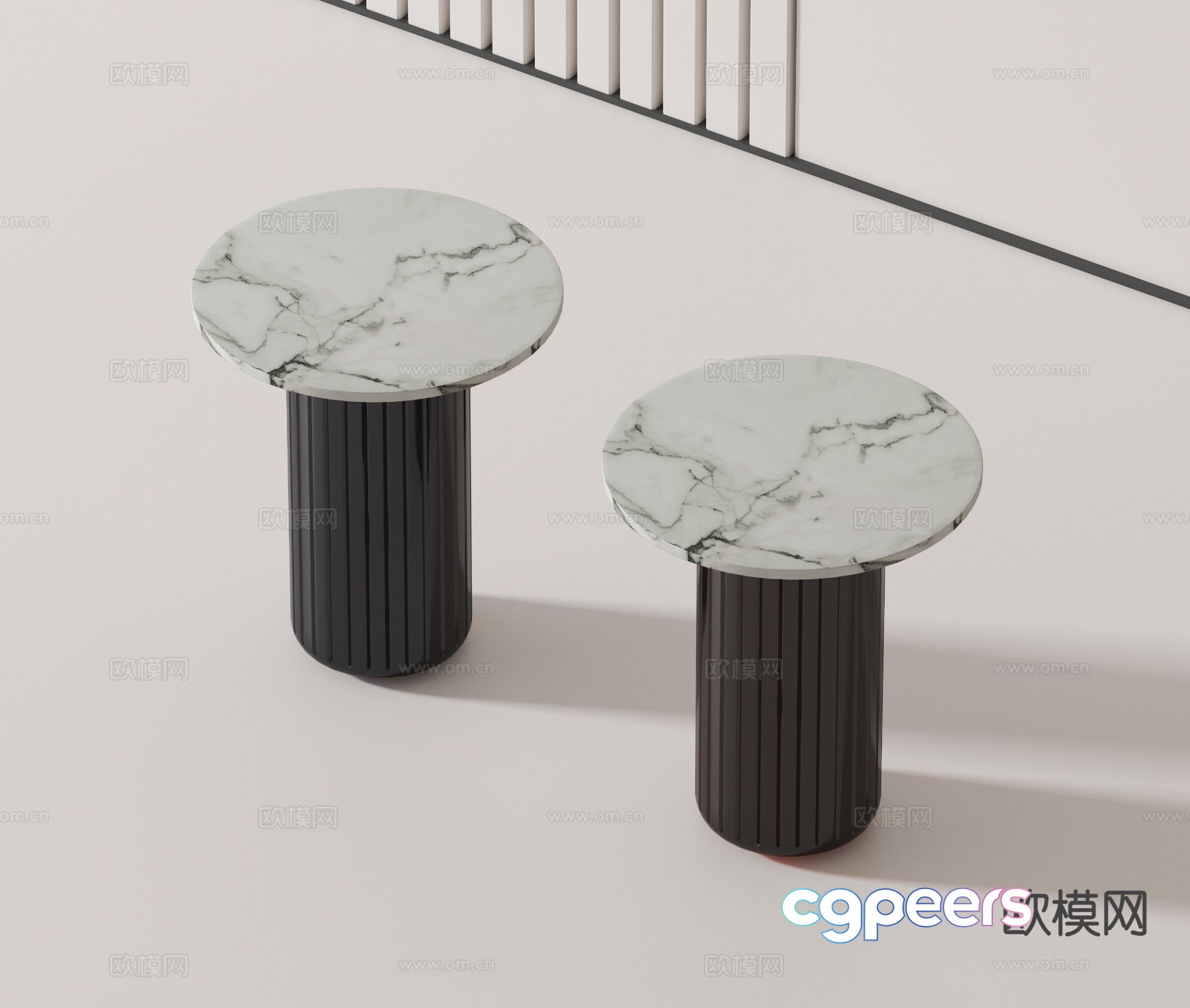 Modern side table corner table round table 3D model Modern side table corner table round table 3D model