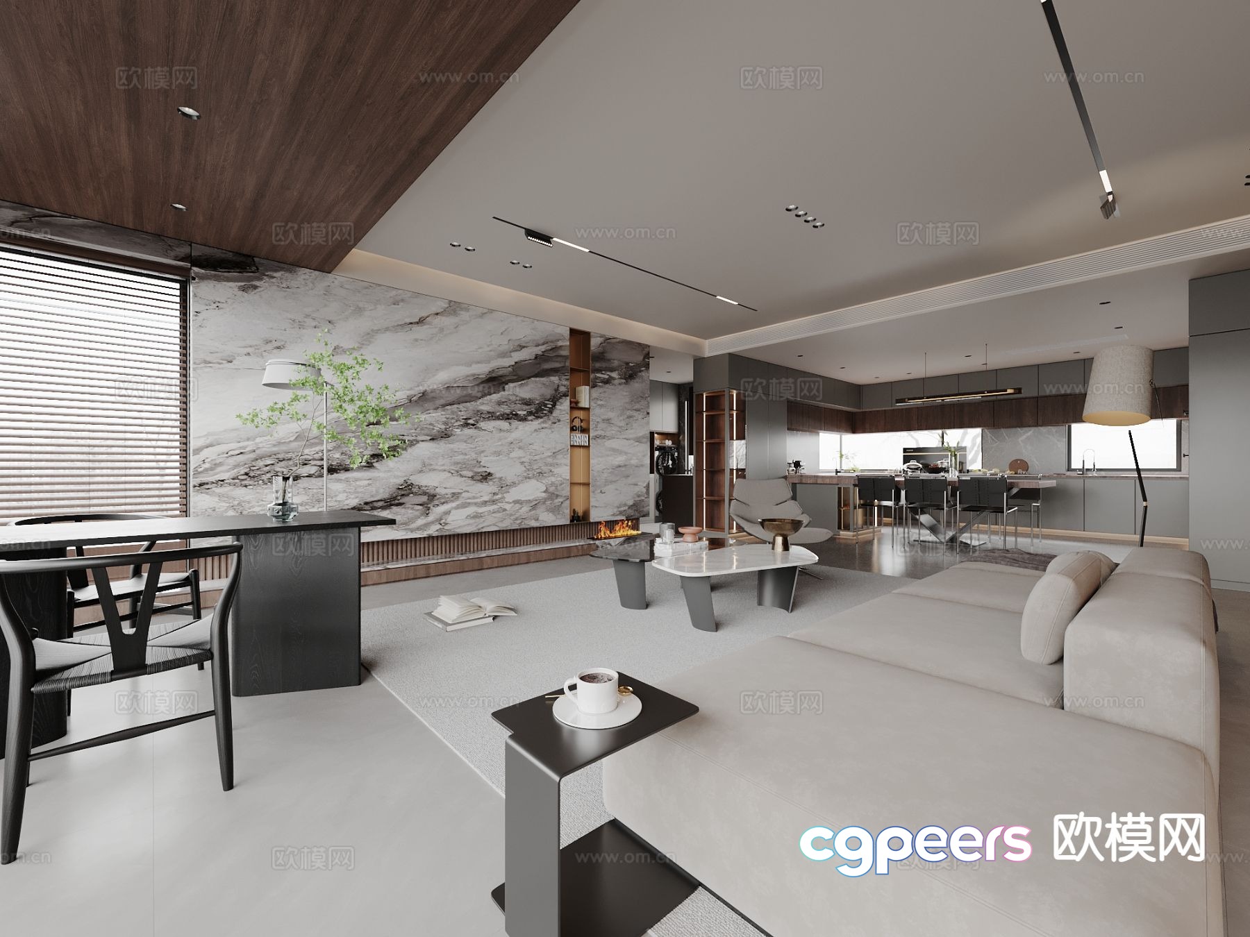Light luxury restaurant 3D model Light luxury restaurant 3D model