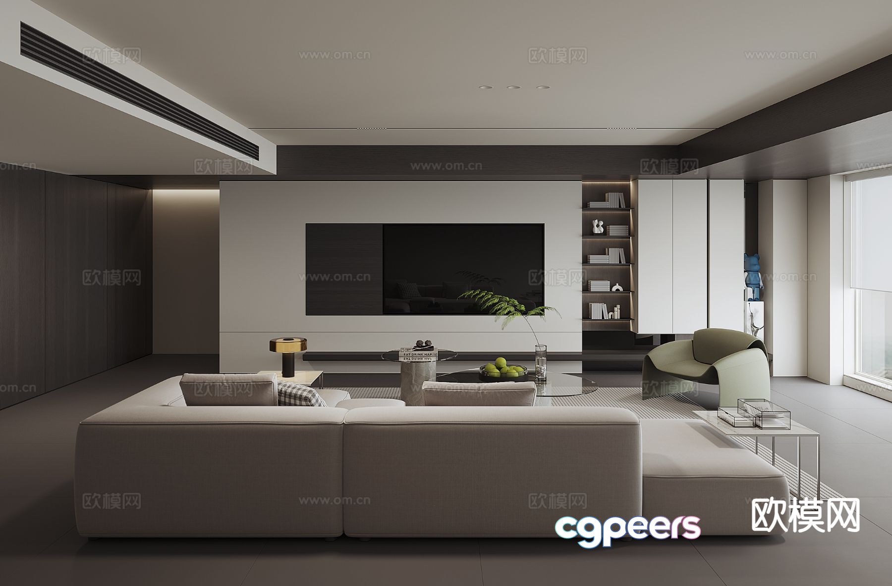 Modern living room 3d model Modern living room 3d model