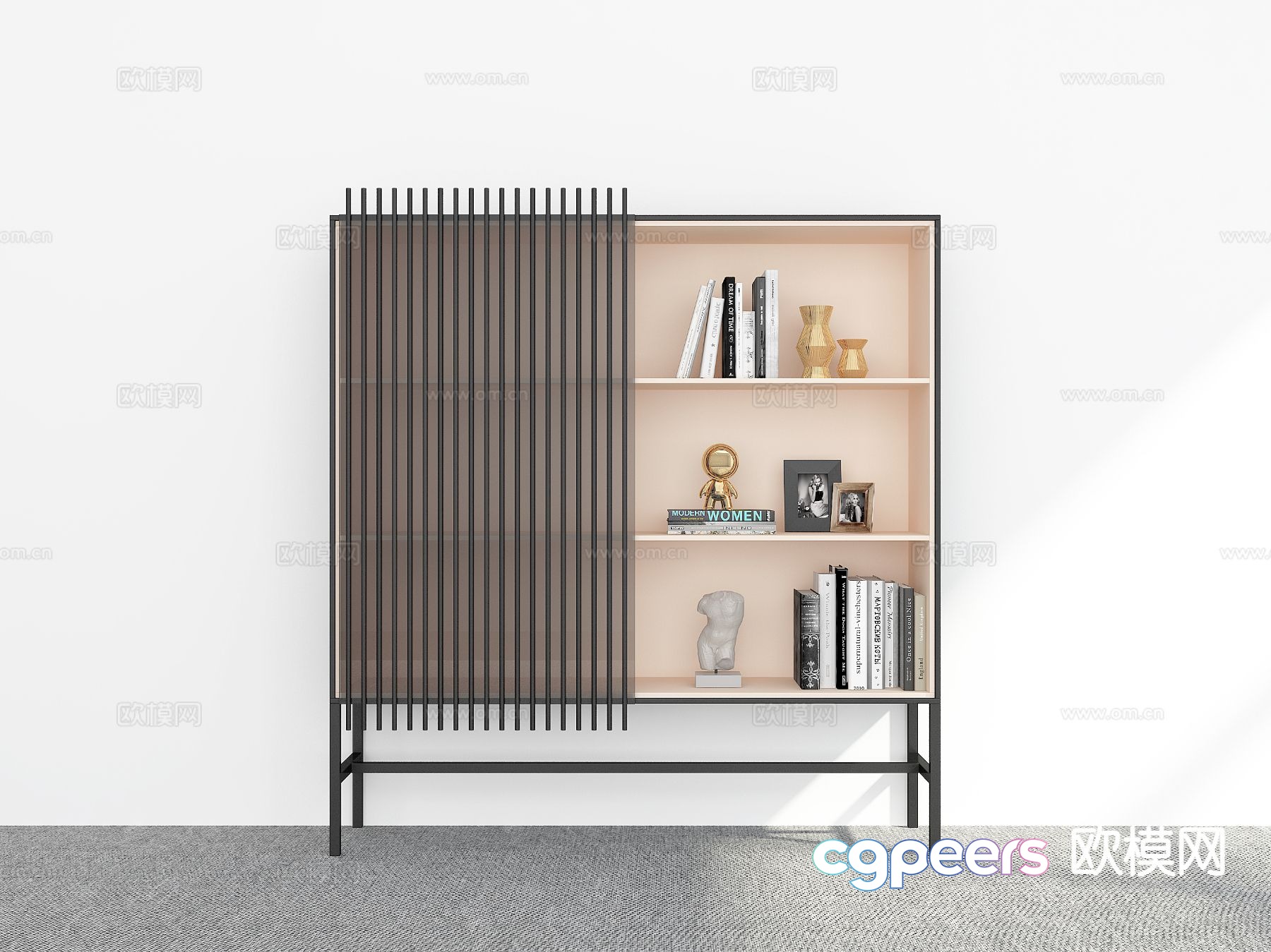 Modern bookcase bookshelf 3d model Modern bookcase bookshelf 3d model