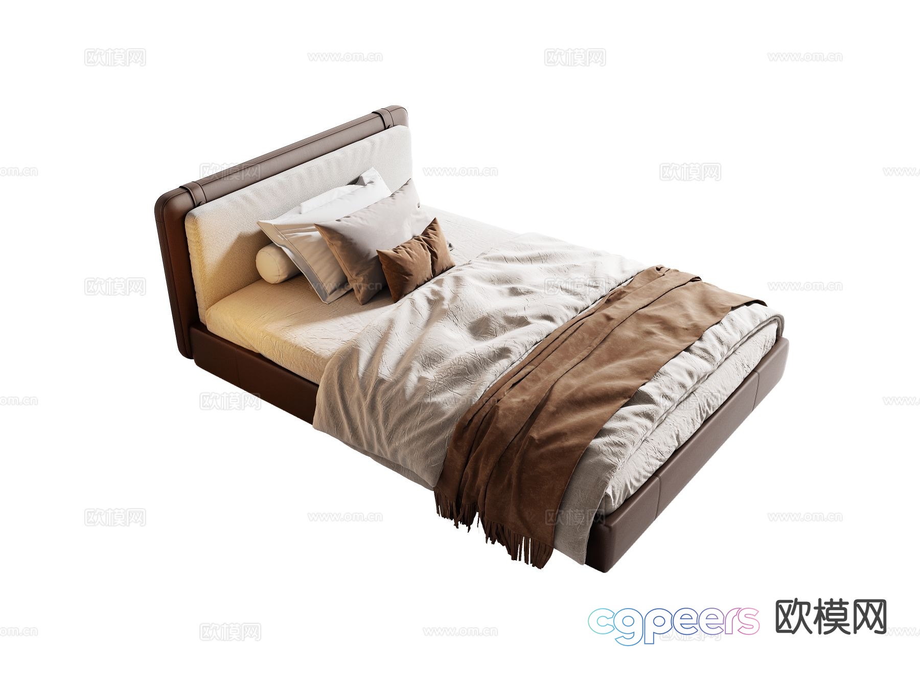 Modern single bed 3d model Modern single bed 3d model