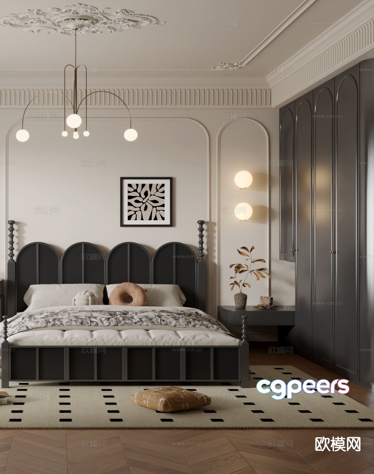 French bedroom master bedroom 3d model French bedroom master bedroom 3d model
