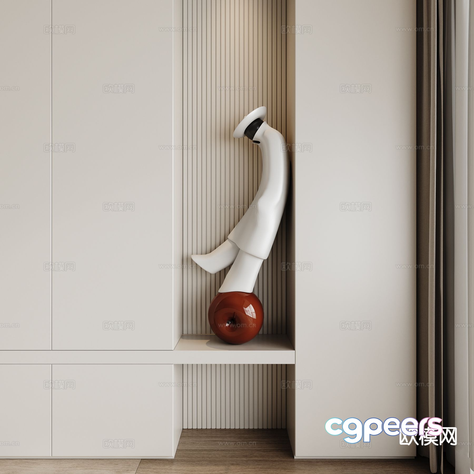Modern sculpture ornaments human sculpture 3d model Modern sculpture ornaments human sculpture 3d model