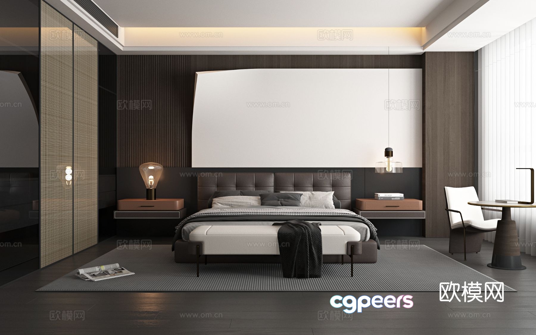 Italian style bedroom master bedroom 3d model Italian style bedroom master bedroom 3d model
