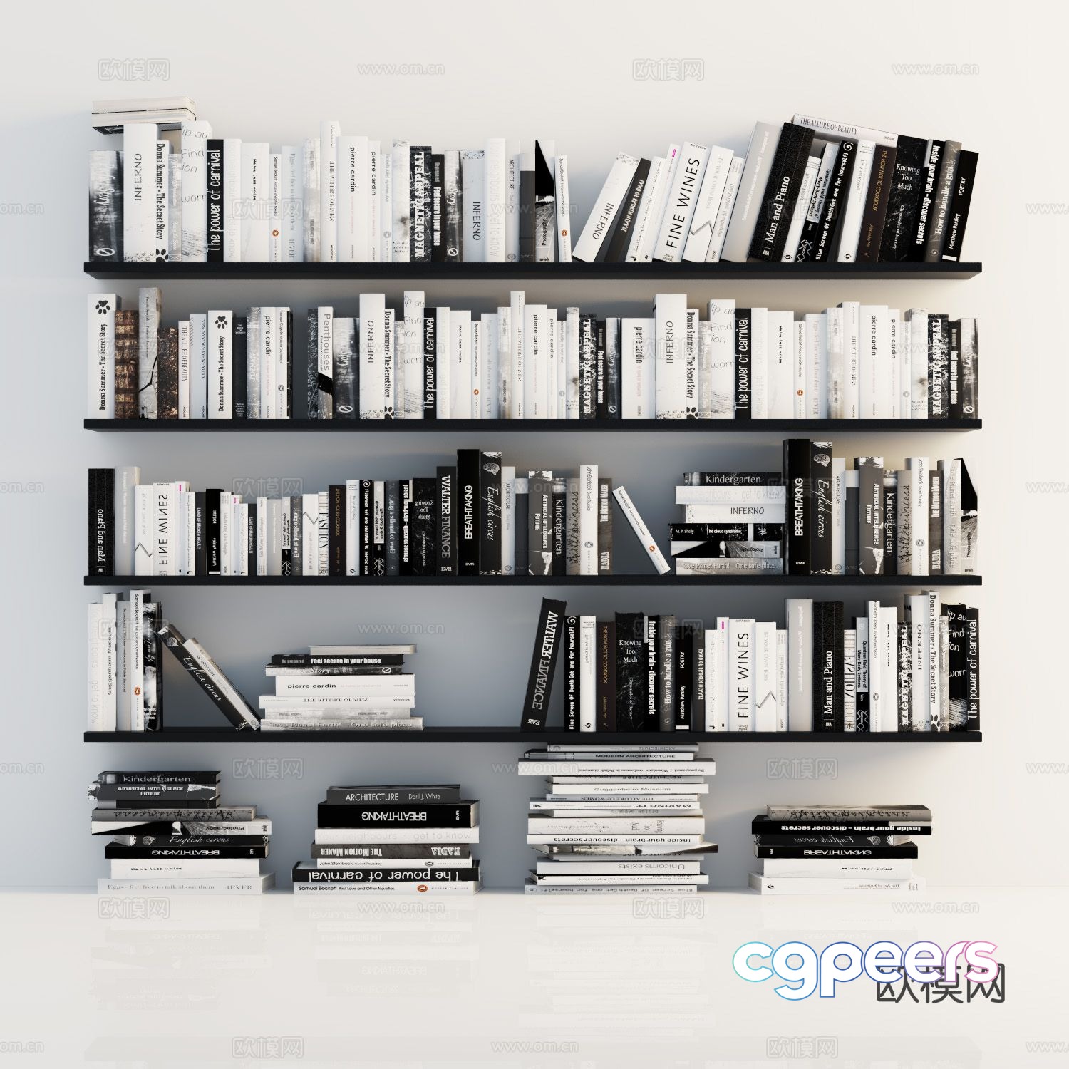 books books books books 3d model books books books books 3d model