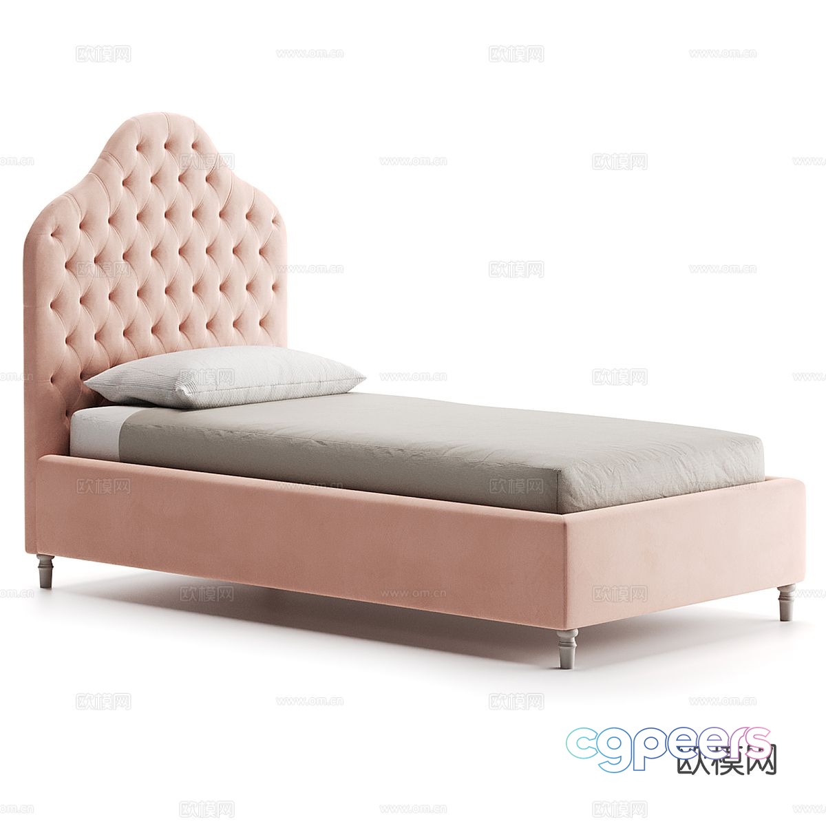 Nordic single bed 3d model Nordic single bed 3d model