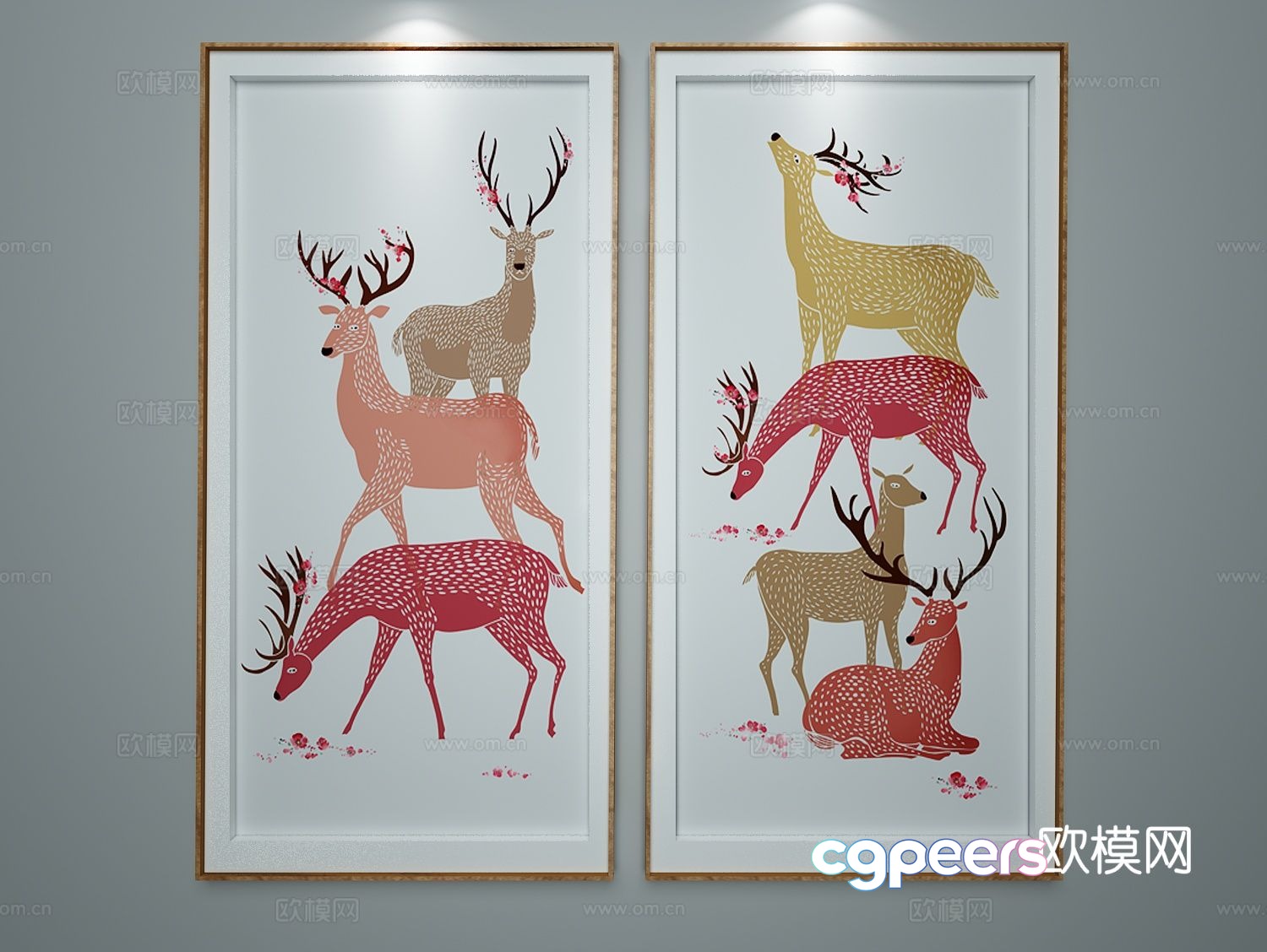 Modern cartoon painting decorative painting 3d model Modern cartoon painting decorative painting 3d model