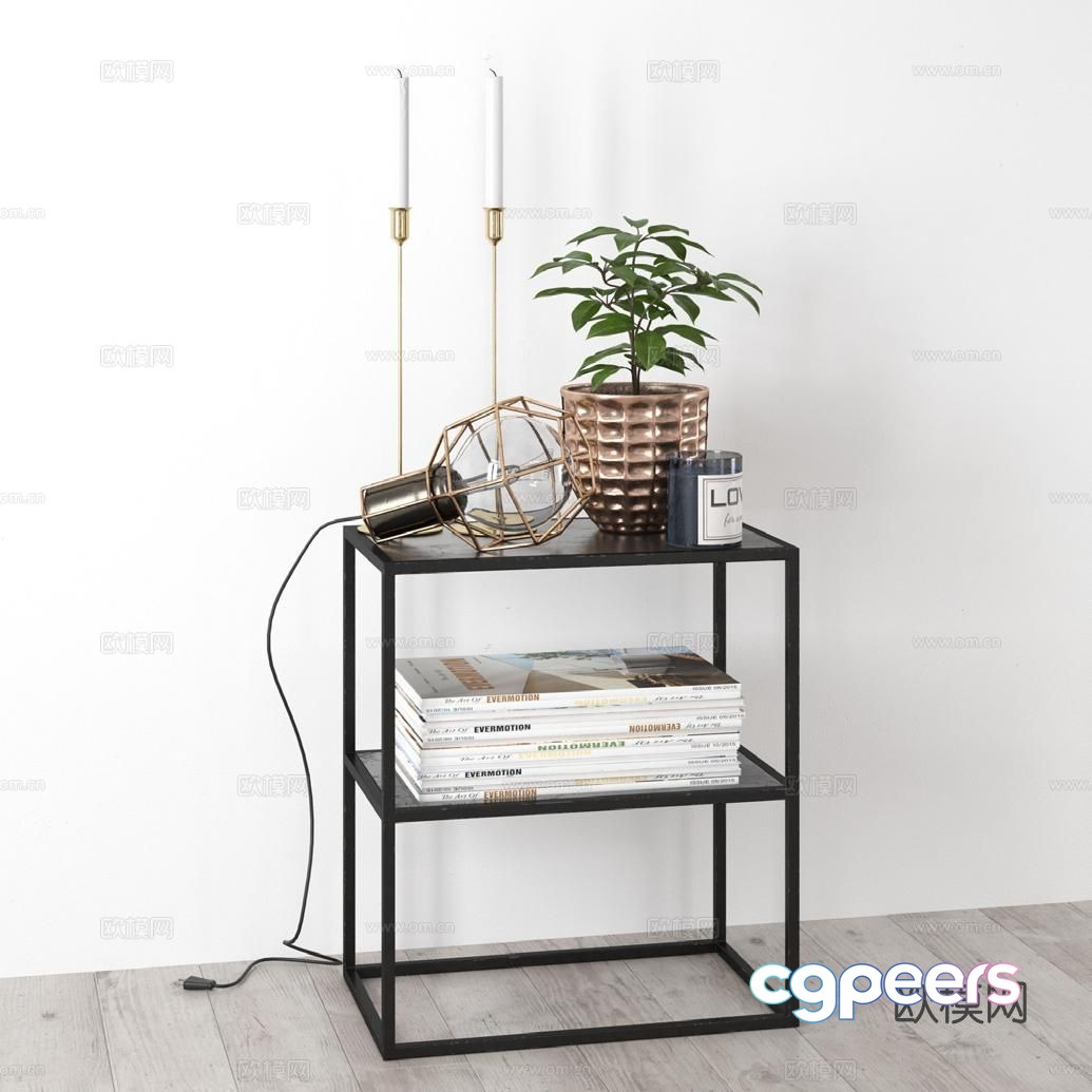 Modern bedside table 3d model Modern bedside table 3d model