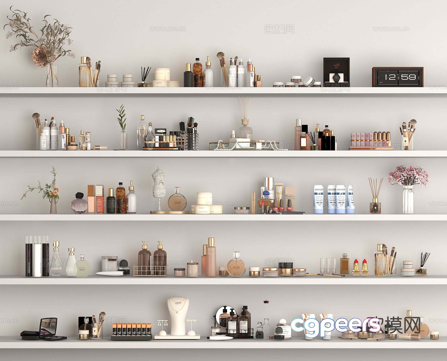 Cosmetics skin care products beauty 3d model Cosmetics skin care products beauty 3d model