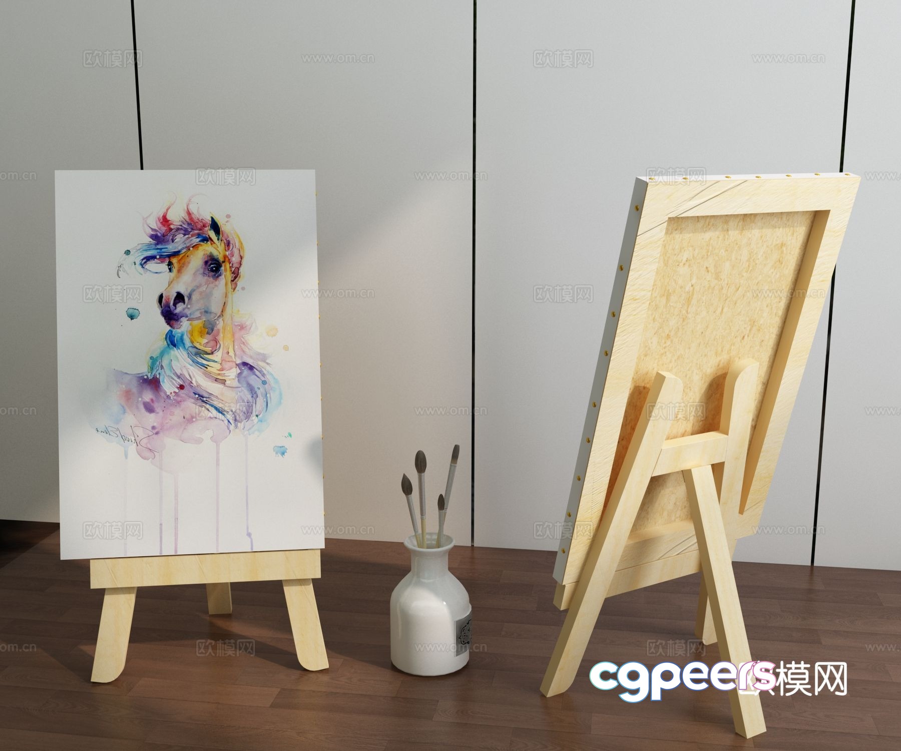 Modern drawing board children's easel 3d model Modern drawing board children's easel 3d model